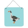 Micasa West of England Goose Blue Check Wall or Door Hanging Prints, 6 x 6 in. MI229801
